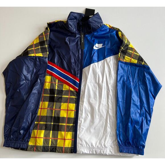 Nike Women's Sportswear Multicolor Plaid Woven Jacket BV4737 492 Size S NWT🛒 - Picture 1 of 12